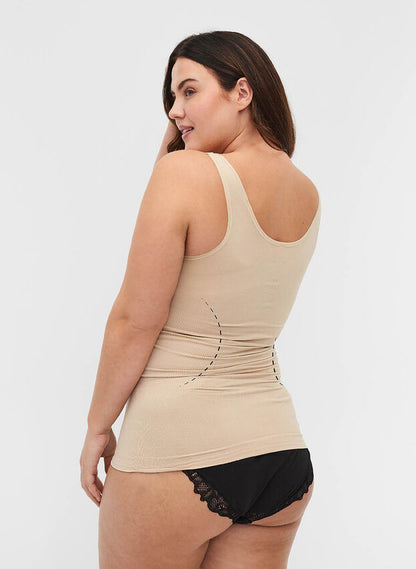 Top modelujacy z szerokimi ramiaczkami