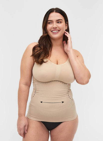 Top modelujacy z szerokimi ramiaczkami